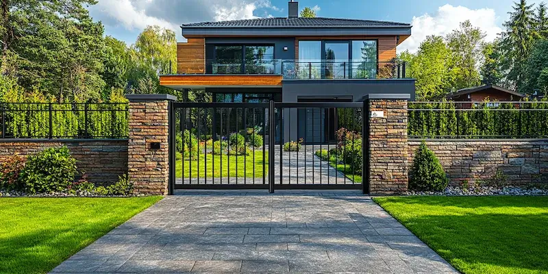 Moderne Zäune aus Polen